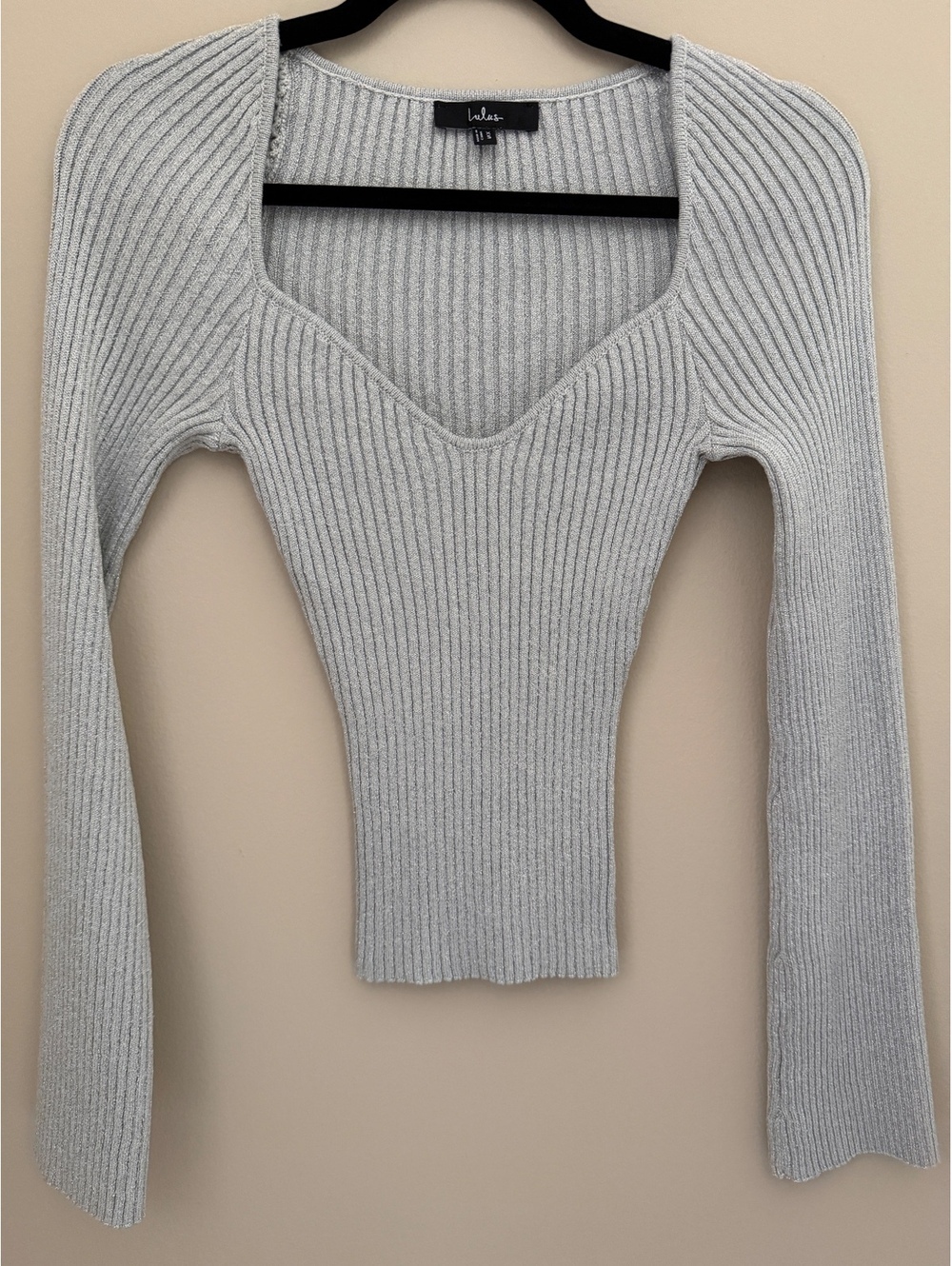 Lulu’s XS silver stretchy sweater